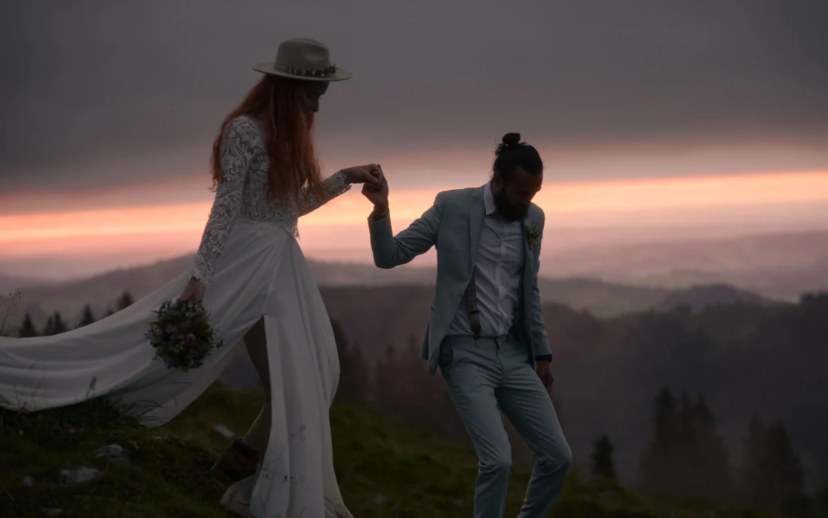 Hochzeitsfotograf Appenzell Berghochzeit Schweiz