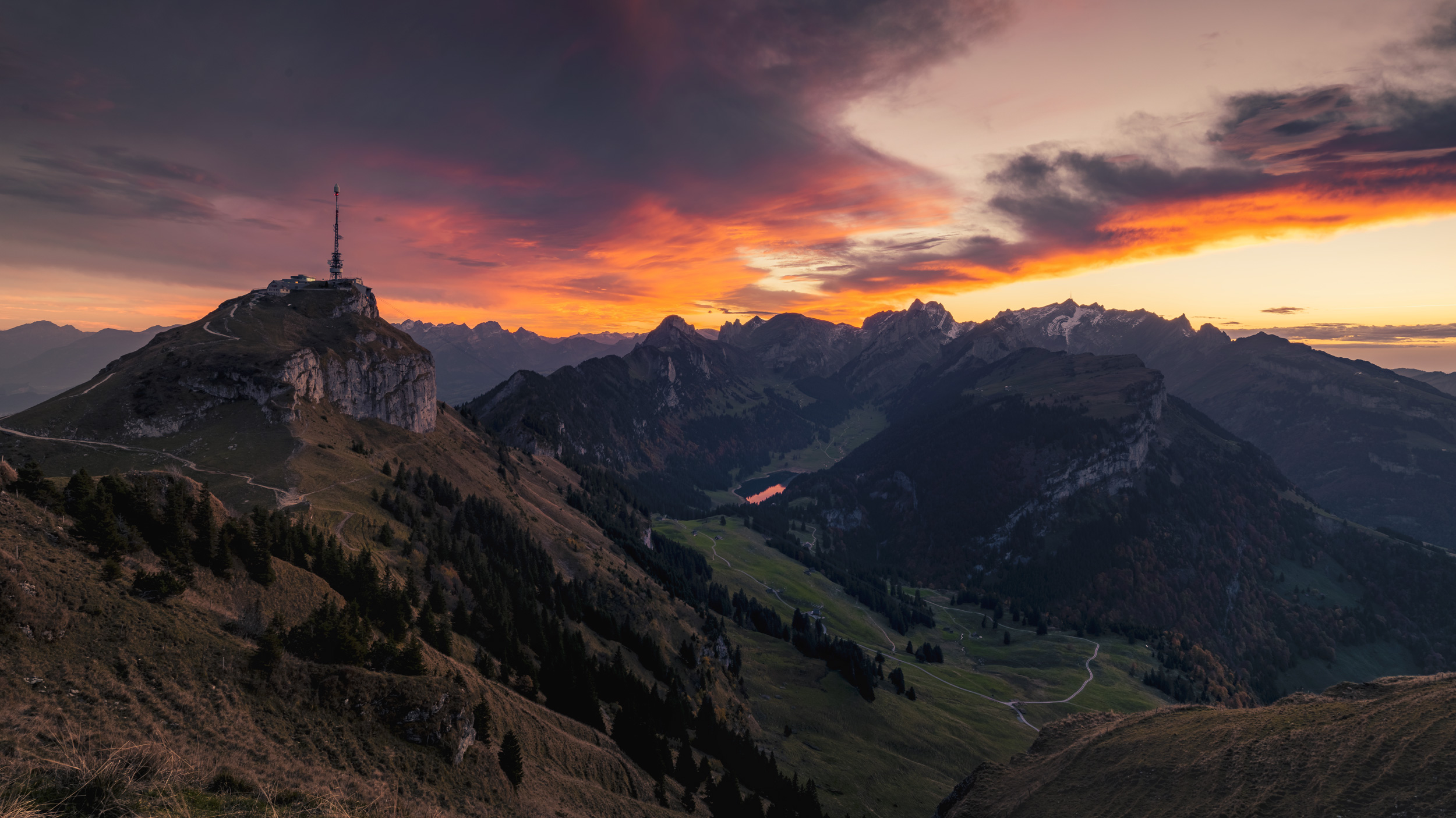 Panorama Herbst Kamor Sunset
